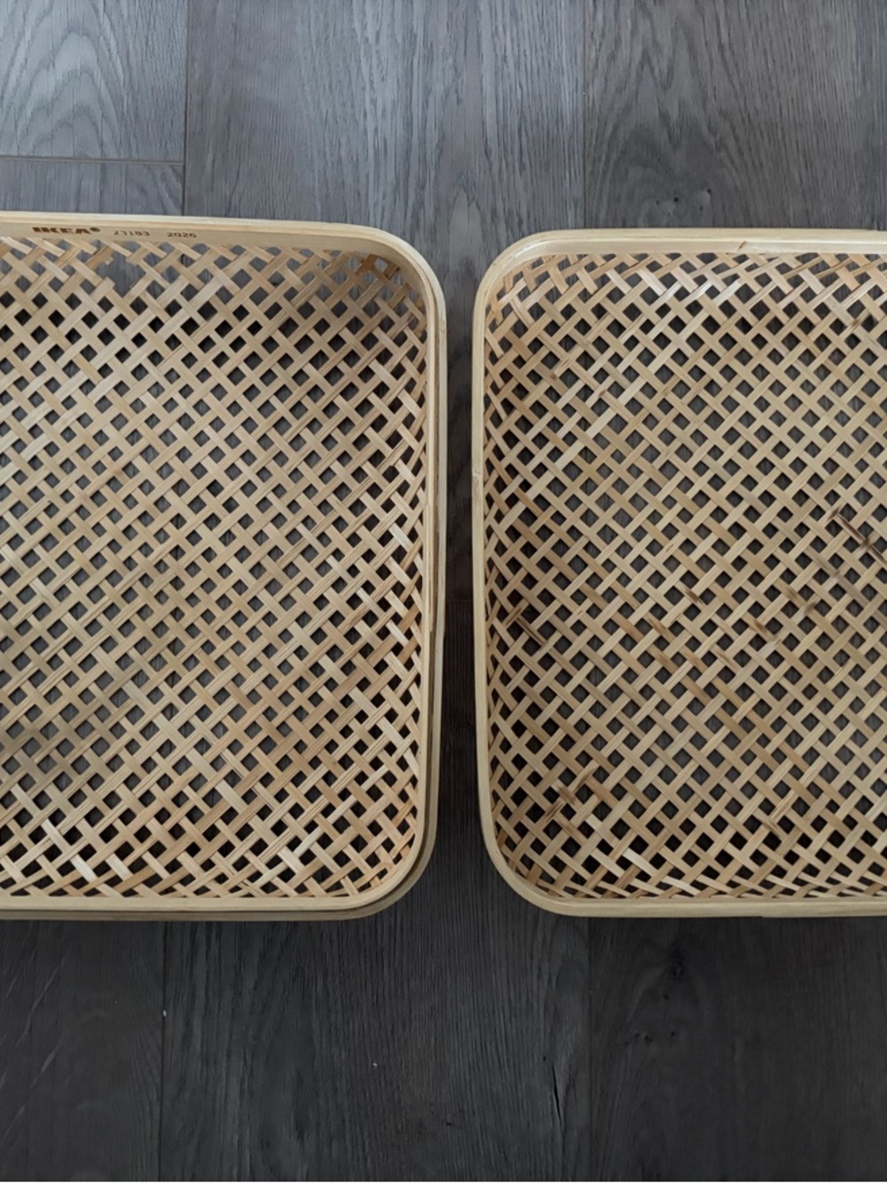 Ikea SMARRA Box with Lid in natural woven rattan - Picture 8 of 9